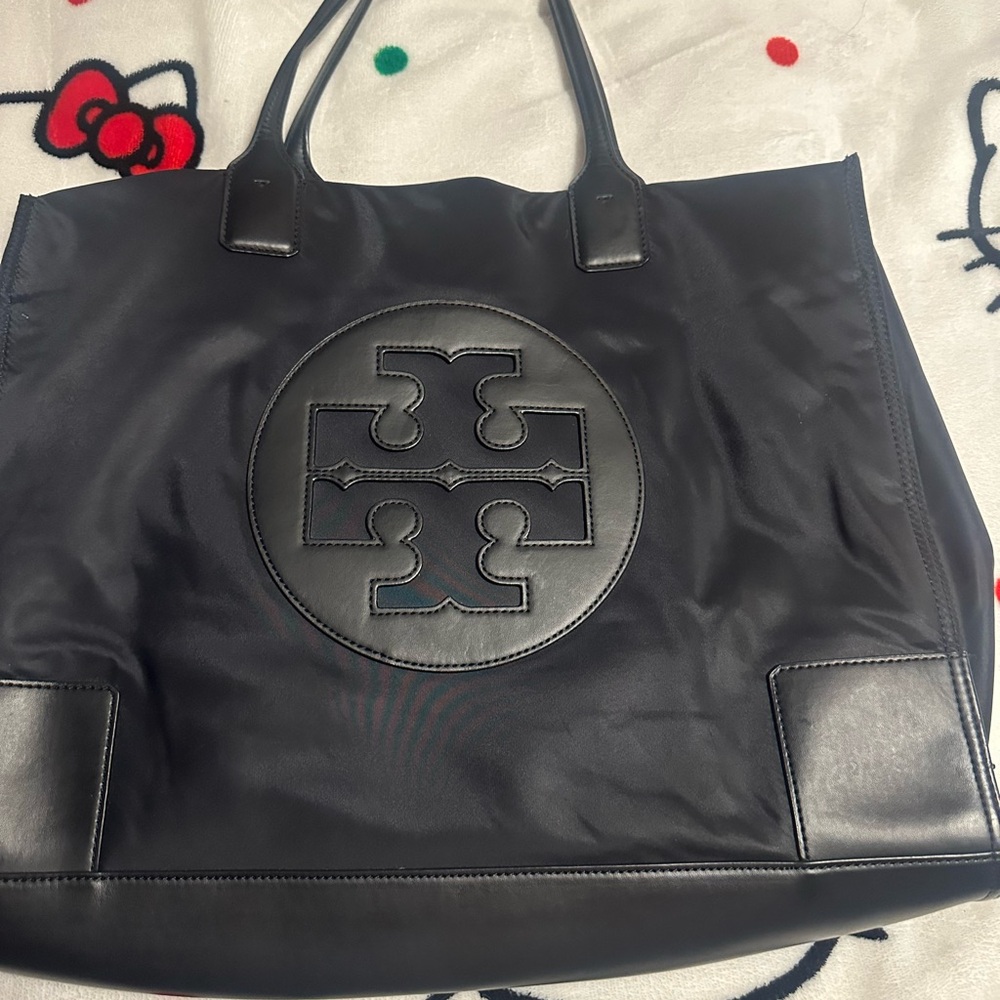Tory Burch Black Leather Tote Bag